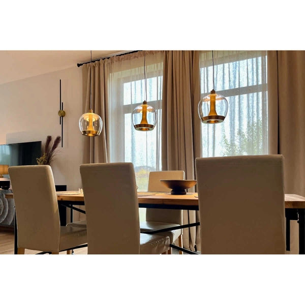 Szklana lampa wisząca Harmann CGHARMANN-P1 COPEL LED 10W 3000K bańka złota