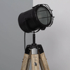 Podłogowa lampa Retro ABR-RRV-C-E27 Abruzzo reflektor drewniany czarny