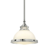 Wisząca lampa retro Amelia HK-AMELIA-P-S-CM metalowa chrom biały
