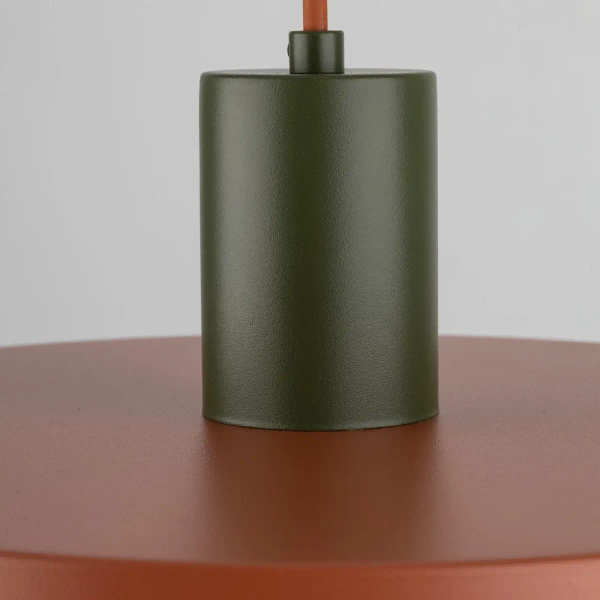 Lampa zwisająca do salonu Sila 10749 dysk metalowy zielony