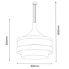 Bawełniana lampa wisząca Dota 5030 Amplex LED 32W 3000K nad stół czarny