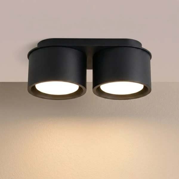 Lampa sufitowa downlight MODO czarna SL.2439 2xGx53 metalowa tuba