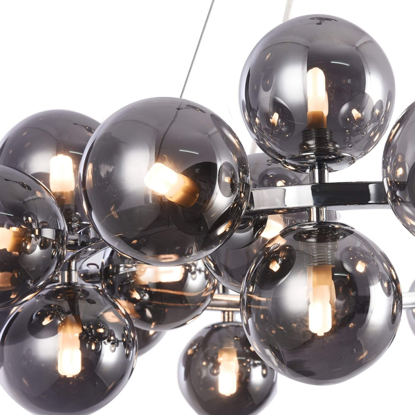 LAMPA wisząca DALLAS MOD548PL-25CH Maytoni szklana OPRAWA modernistyczny ZWIS molekuły chrom przydymione