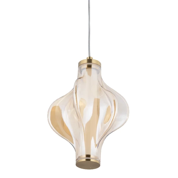 Zwisająca ledowa lampa Elva 18212 LED 8W 3000K metalowa mosiądz