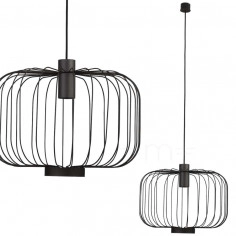 LAMPA wisząca ALLAN 6941 Nowodvorski metalowa OPRAWA industrialny zwis klatka czarna