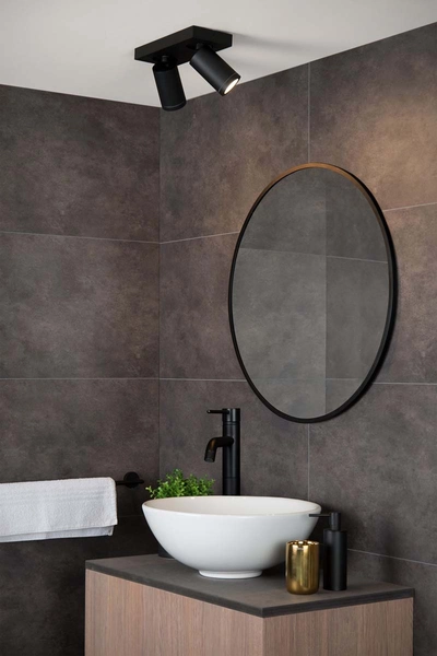 Regulowany spot sufitowy Taylor 09930/10/30 czarne tuby nad łóżko