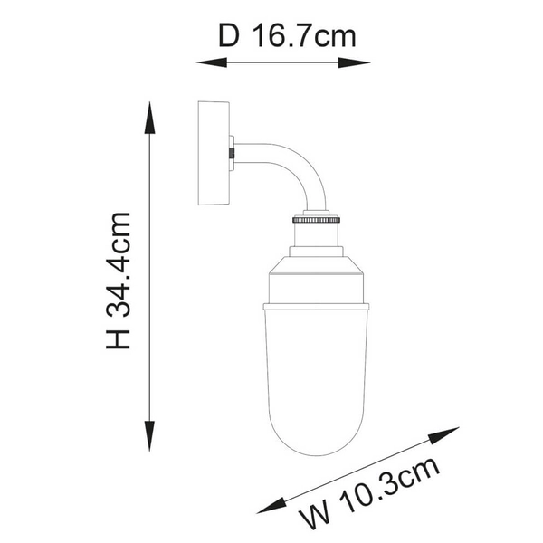 Elewacyjna lampa szklana L&-195884 IP44 czarny przezroczysty