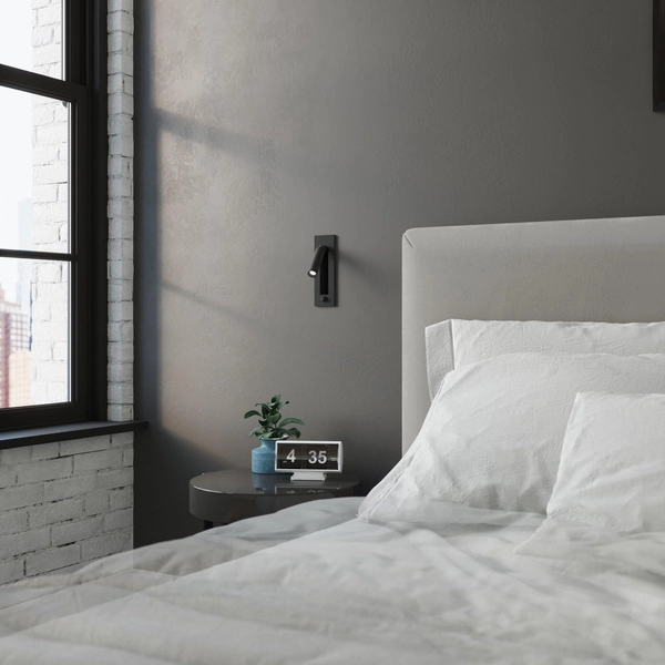 Kinkiet LAMPA ścienna SL.0956 metalowa OPRAWA regulowana tuba czarna