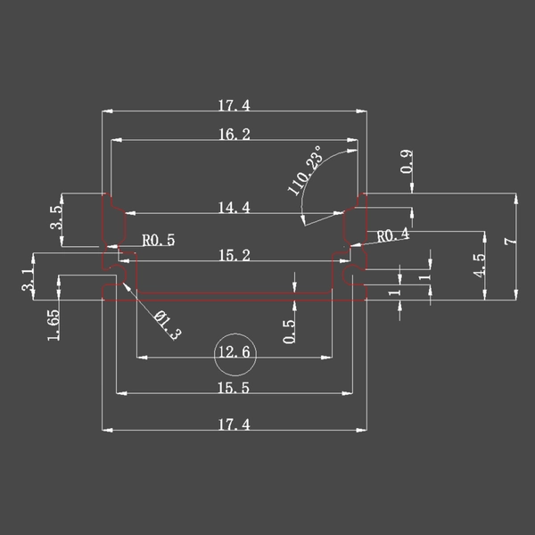 Natynkowy profil do ledowych taśm 316073 1m metalowy biały