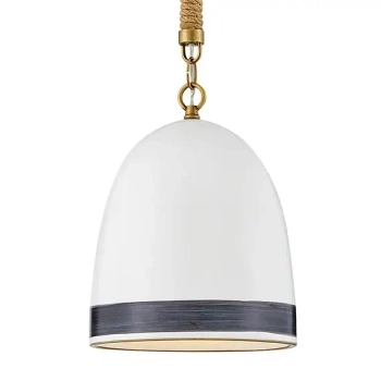 Lampa wisząca nad stół Nash HK-NASH-P-HB do jadalni mosiądz biały