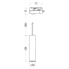 Industrialna lampa wisząca 1-fazowa szynowa Pipe Track ML2125 biały