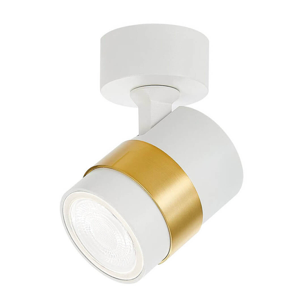 Lampa reflektorowa natynkowa Antillo LP-770/1W WH spot regulowana pojedyncza złoty biały