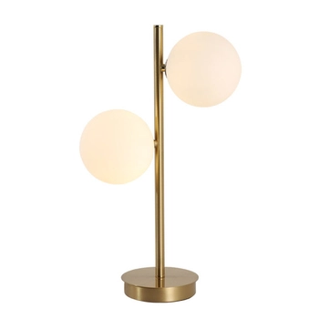 Lampka biurkowa złota Dorado LP-002/2T Light Prestige szklane mleczne bańki