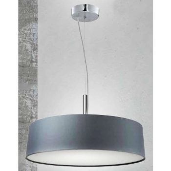 Lampa wisząca BLUM 31-46673 okrągła abażurowy zwis klasyczny szary
