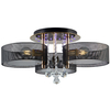 Sufitowa LAMPA glamour DRS8006/3 LED 180W TR NET Elem metalowa OPRAWA crystal z pilotem złota czarna