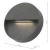 Zewnętrzny spotlight Ugo UGO2139 LED 1,5W 3000K okrągłe oczko IP65 antracyt