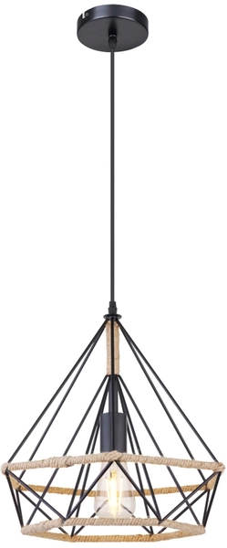 Lampa wisząca Ulleu 69029 druciana do holu czarna brązowa
