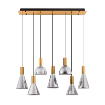 Ledowa zwisająca lampa SARDUNO LE45141 LED 47W szaro złota