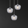 Kaskada lampa wisząca Monet 3178 szklana nad łóżko chrom przydymiona
