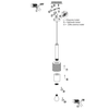 Zwisowa lampa do jadalni Amo LP-0702/1P GD tuba złota czarna
