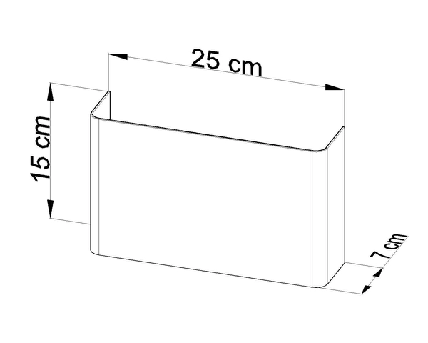 Kinkiet LAMPA ścienna SL.0419 prostokątna OPRAWA metalowa biała