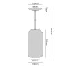 Wisząca ceglana lampa FLASK szklana 1xE27 salonowa 8500G24_M