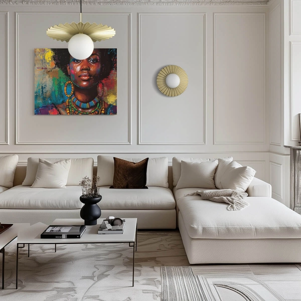 Kulista lampa ścienna Marbella W01418AU Cosmolight szkło muszla biały złoty