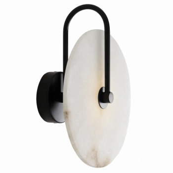 Vintage ścienna lampa Retro W0401 LED 3W 3000K dysk marmur czarny