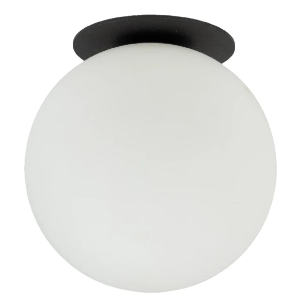 Sufitowa lampa podtynkowa Vos 1 10963 opalowa kula czarny