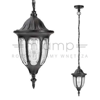 Wisząca LAMPA ogrodowa MILANO 8344 Rabalux klasyczna OPRAWA zewnętrzna ZWIS latarenka IP43 outdoor czarna