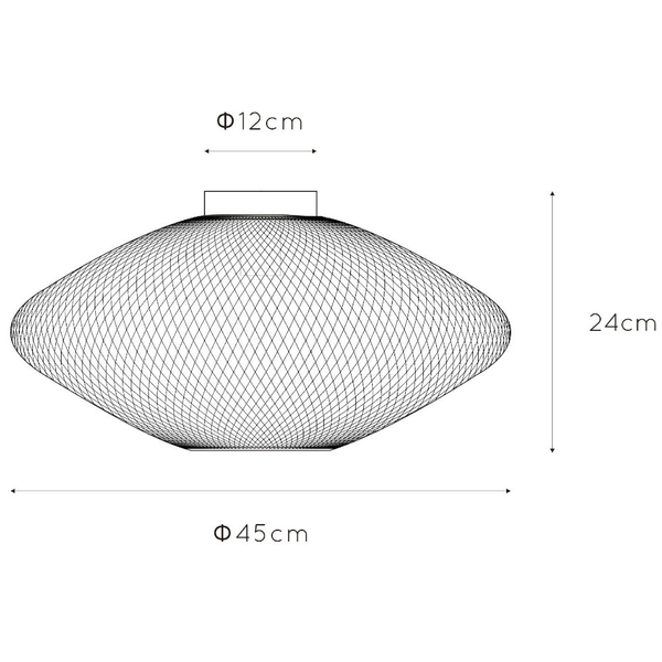Loftowa LAMPA sufitowa MESH 21123/45/30 Lucide druciana OPRAWA metalowa industrialna czarna