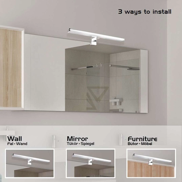 Kinkiet LAMPA ścienna LEVON 2115 Rabalux metalowa OPRAWA listwa do łazienki LED 12W 4000K IP44 chrom biała