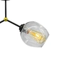 Loftowa LAMPA sufitowa Giro 1094/2 BLACK Elem szklana OPRAWA modernistyczna chemistry czarna przezroczysta