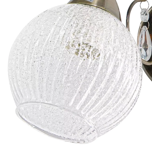 Lampa ścienna 8964/1 2QG z włącznikiem sznurkowym mosiądz