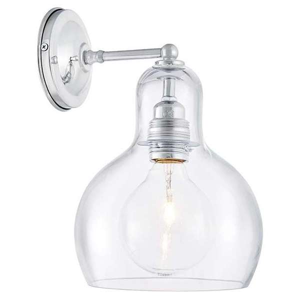 Kinkiet LAMPA ścienna LONGIS I 20461109 Kaspa szklana OPRAWA chrom przezroczysta