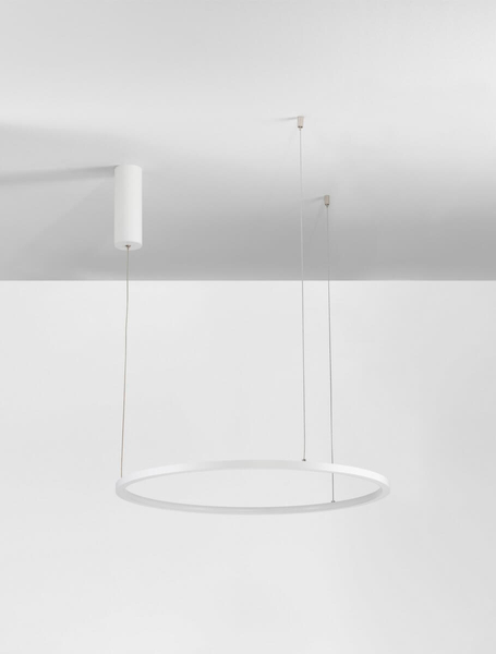 Biała lampa wisząca TOLUCA LE42783 do sypialni LED 36W 3000K ring