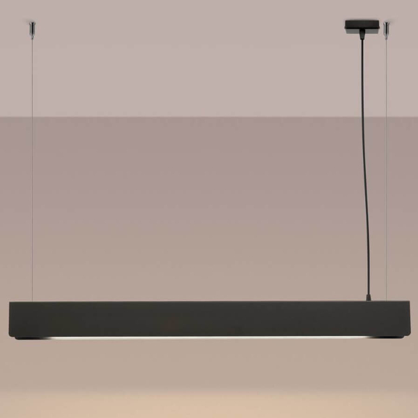 Lampa wisząca na listwie Spark SL.1395 belka podłużna czarna