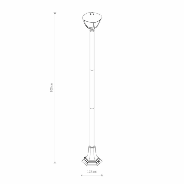 Ogrodowa lampa stojąca Amelia 10498 IP44 latarnia metalowa czarna