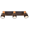 Lampa sufitowa Nandini 811700332 reflektorki regulowane drewno czarne