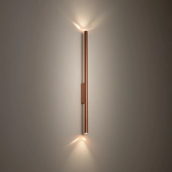 Naścienna belka lampa LASER 11815 na korytarz miedź