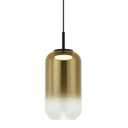 Zwisająca lampa nad wyspę 23218 LED 12W 3000K owalna czarna złota