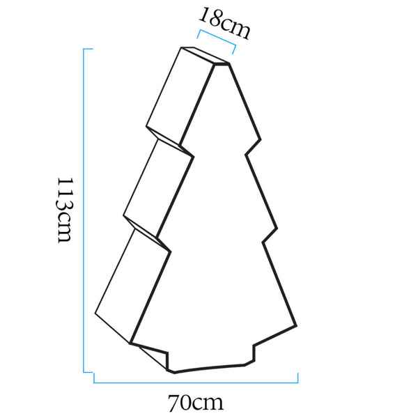 Zewnętrzna lampa stojąca X-Mass ES-CR022 Step LED 5W RGBW IP65 choinka biała