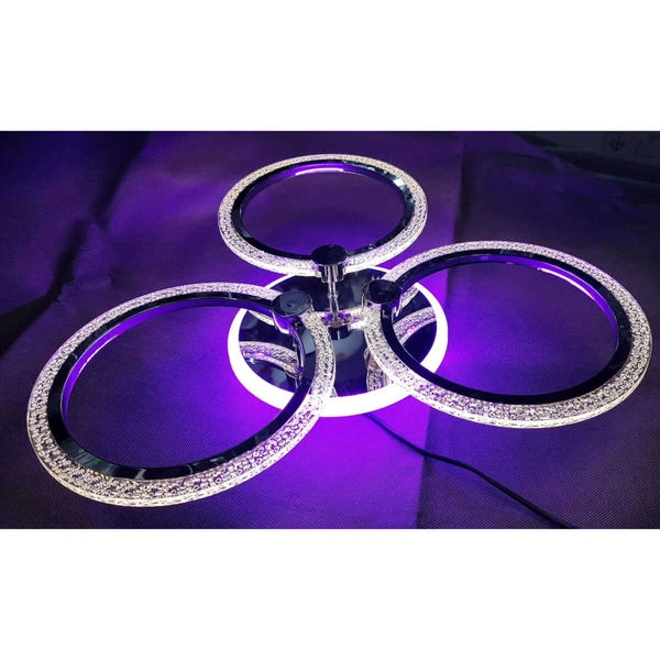 Sufitowa lampa DRS2032/3 rings 48 LED 47W 3000-6000K tryb nocny chrom