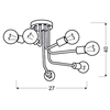 Plafon lampa sufitowa SPILL 36-56542 metalowa industrialna sticks czarna
