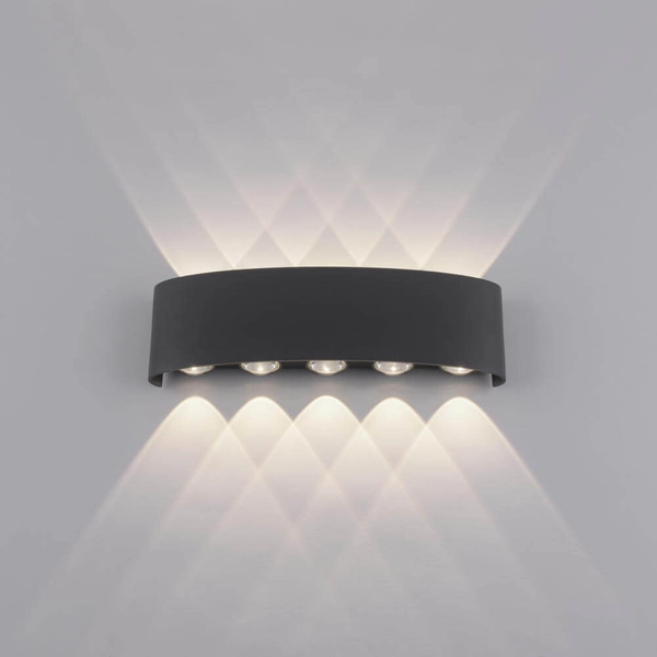 Ścienna lampa ogrodowa Carlo LED 8W 3000K metalowa grafitowa