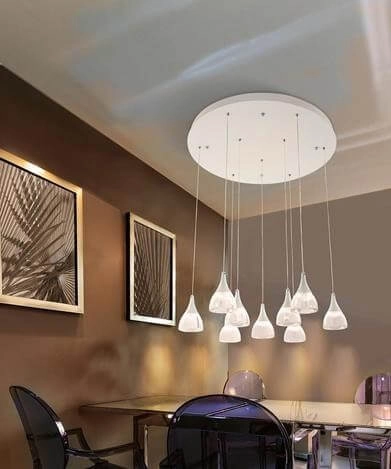 Wisząca kaskada pokojowa Dalmatia lampa LED 45W biała