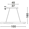 Wisząca lampa PATAPO LE44461 LED 62W 3000K fala czarna złota