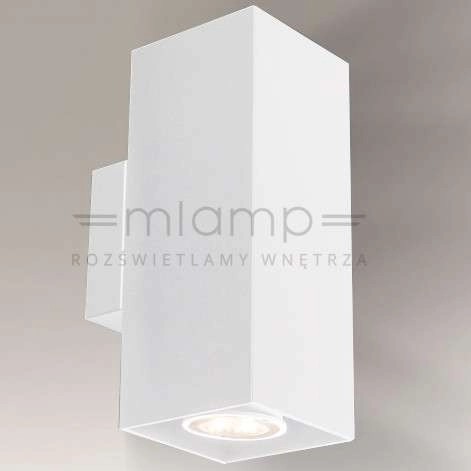 Kinkiet LAMPA ścienna KOBE 7462 Shilo prostokątna OPRAWA metalowa biała