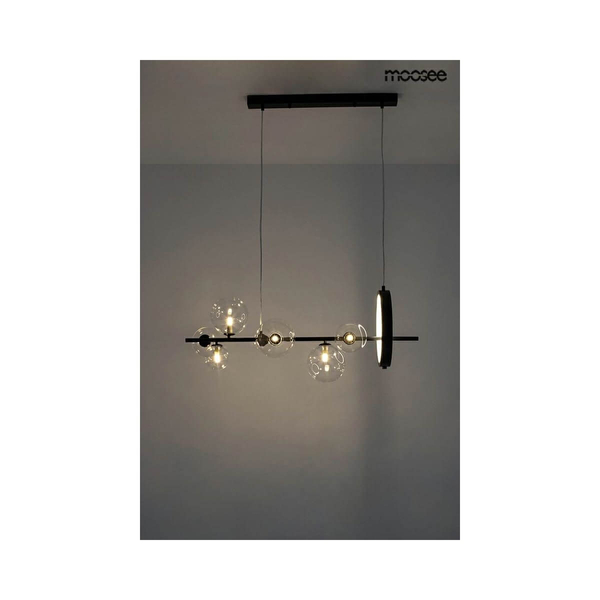 Wisząca lampa kuchenna Alure LED 15W nad wyspę balls czarna