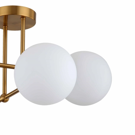 Złota lampa wisząca Roma LP-1345/4P GD Light Prestige szklane kule do salonu